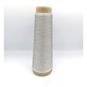 Lurex STEV15025 Dye Resist Gimp Silver Nm 40, 250 Dtex Cone Partial 109grs